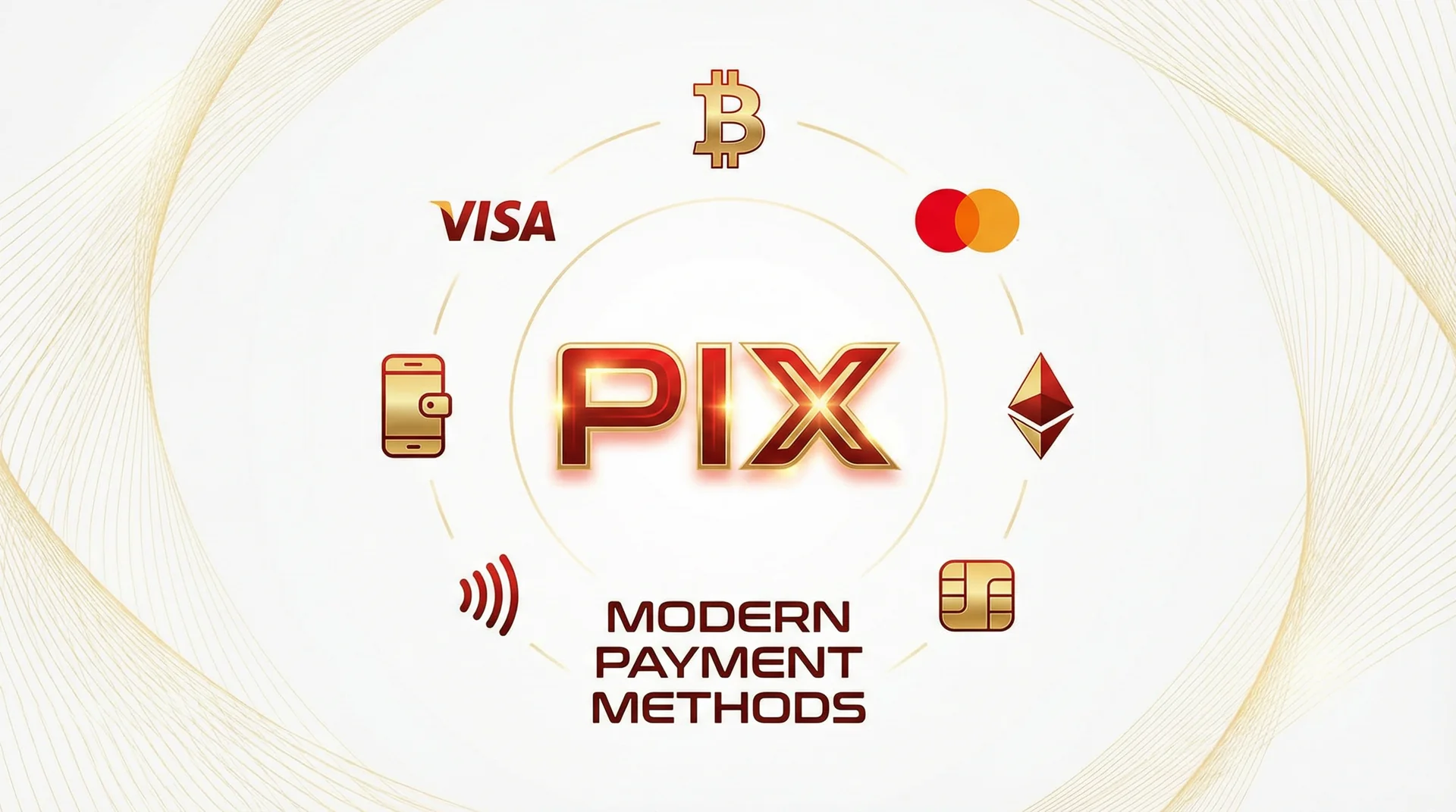 Métodos de Pagamento - PIX, Cartões, Criptomoedas